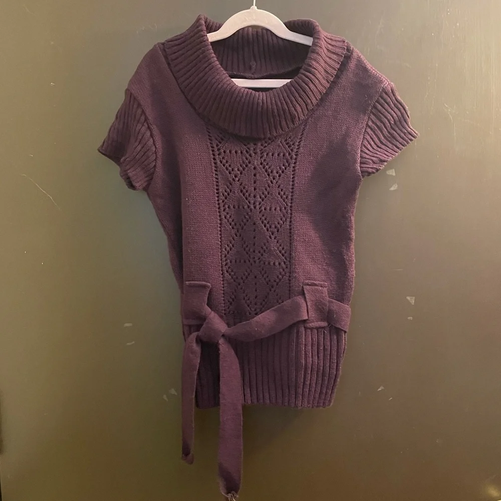 🦀2/$25 Crochet Knit Cowl Sweater Top
